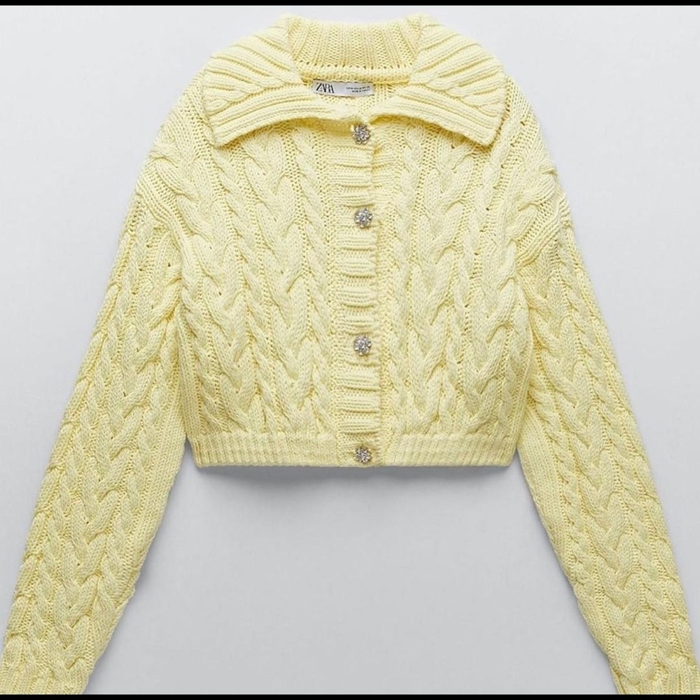 Zara New Yellow Cardigan